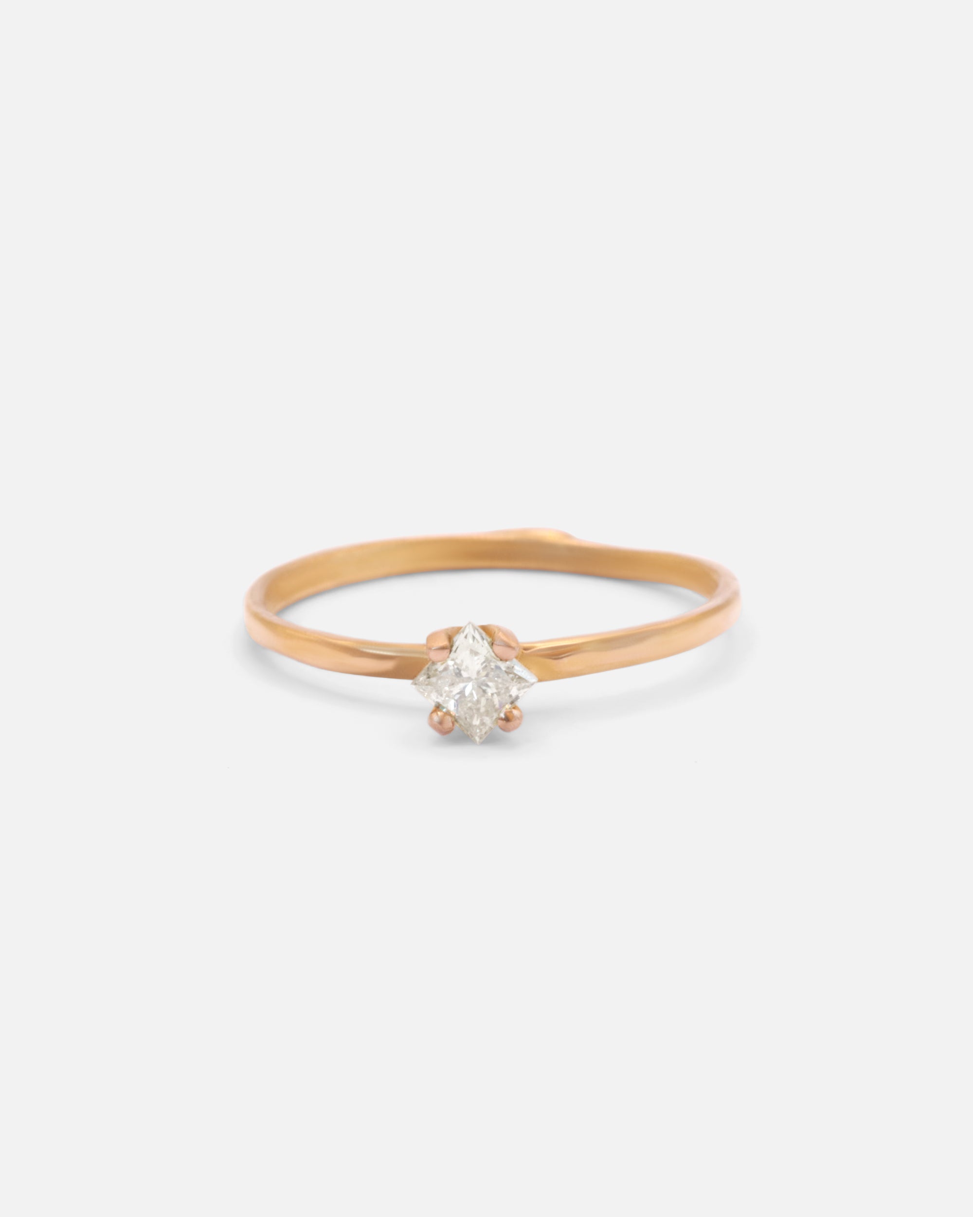 Front view of Stello / Warm Princess Cut Ring