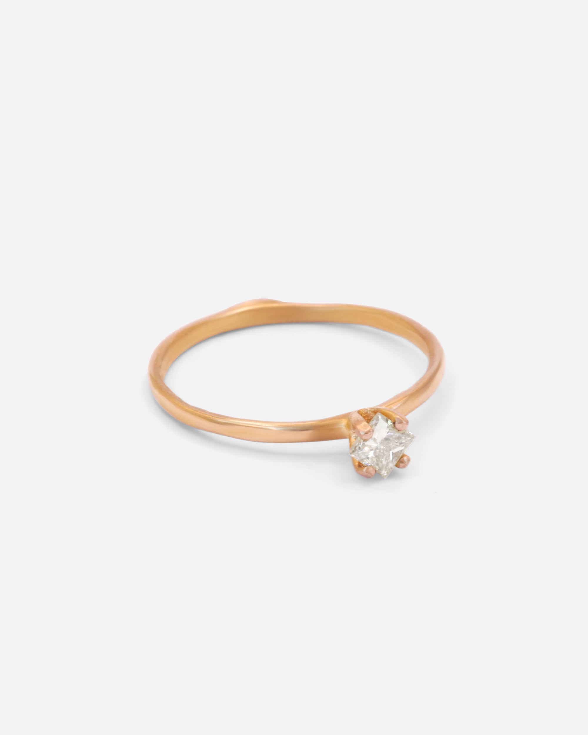 Side view of Stello / Warm Princess Cut Ring