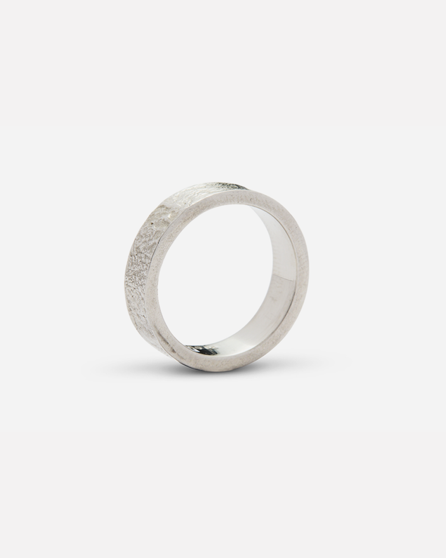Flat Band / 6mm Reticulated By fitzgerald jewelry in WEDDING Category