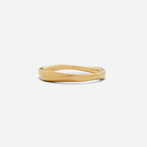 Pebble S / Band Ready To Ship 18k Yellow Gold Sand Blasted Finish in Size 6.25 By Hiroyo in WEDDING Category