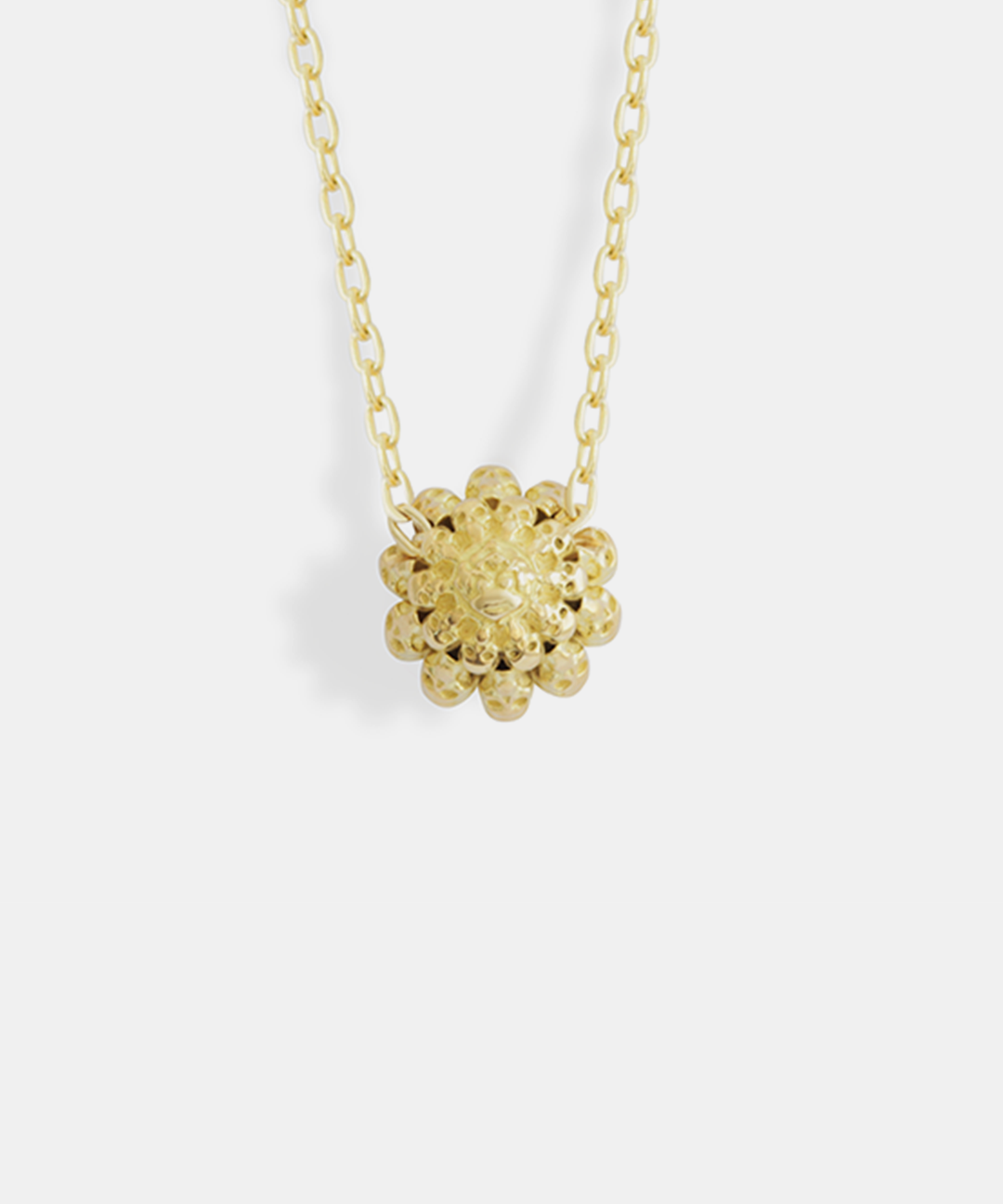 Back view of Skull Pass Thru Pendant in 18k yellow gold
