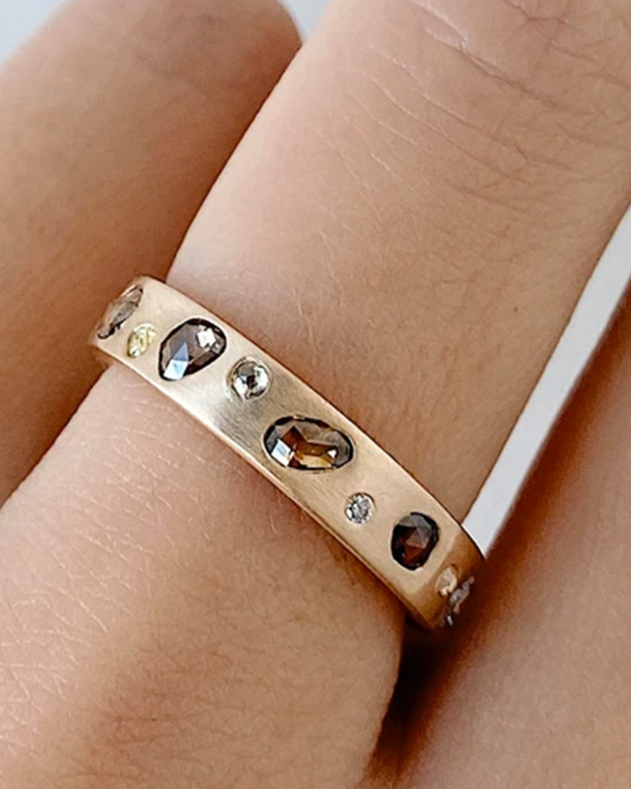 Leopard / Mixed Diamond Band By Casual Seance in WEDDING Category