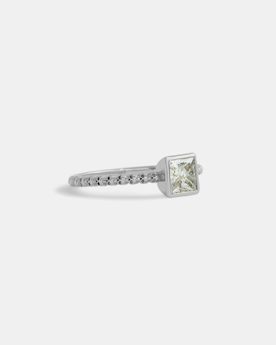 Square Bezel Skull Shank / White Diamond By fitzgerald jewelry in ENGAGEMENT Category