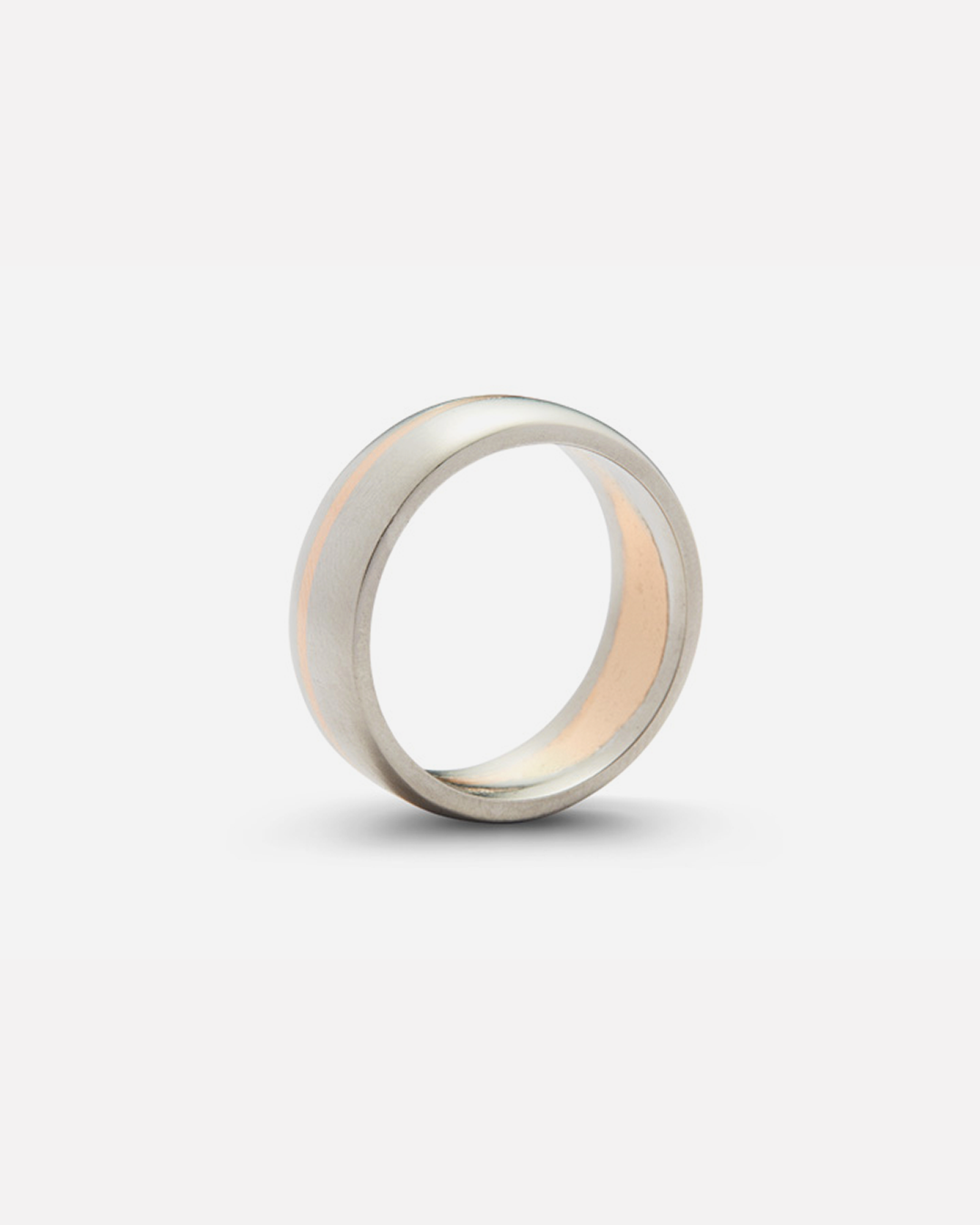 Dome Band / Wide 2-Tone By fitzgerald jewelry in Wedding Bands Category
