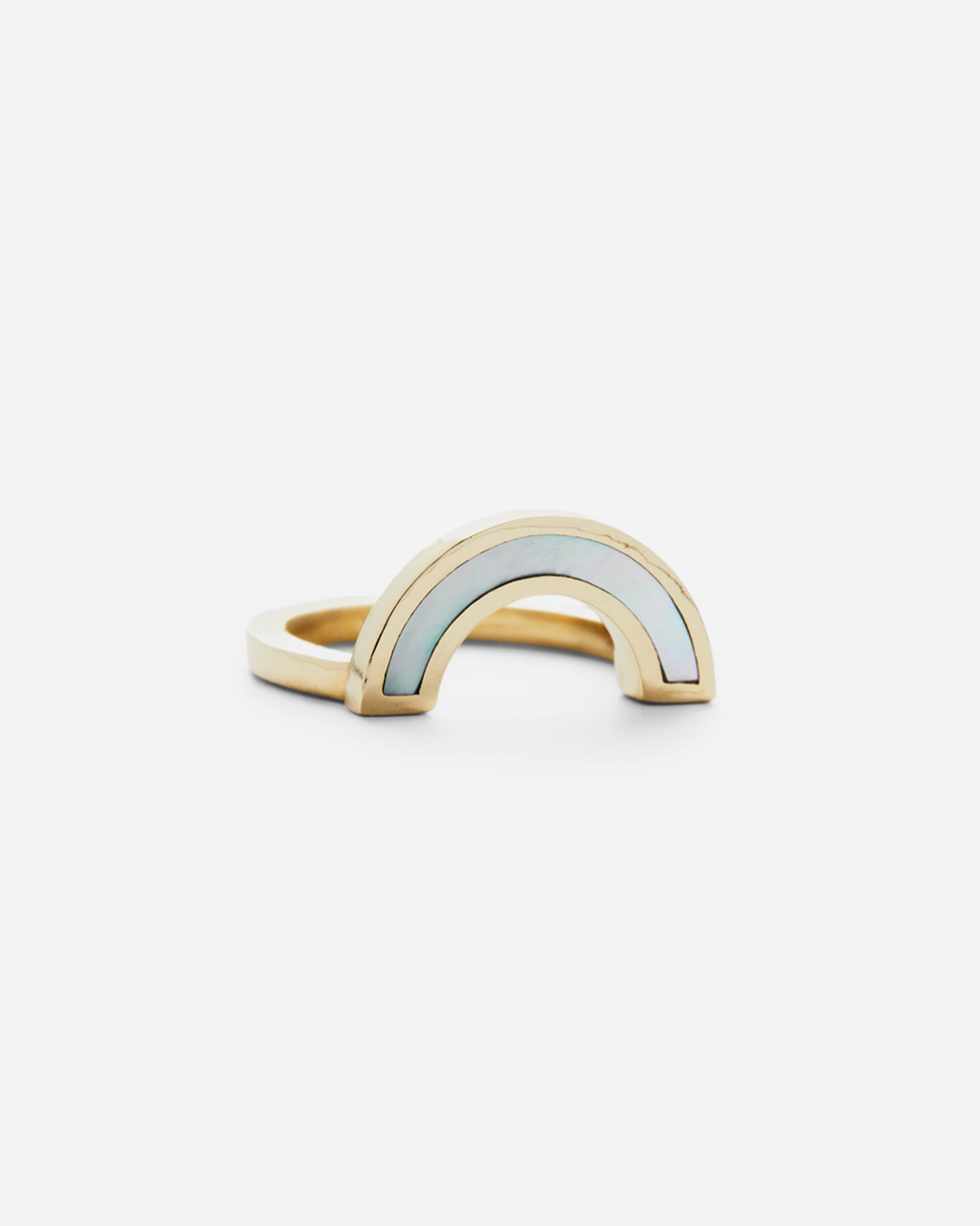 Rainbow / Mother of Pearl Ring By Casual Seance in rings Category