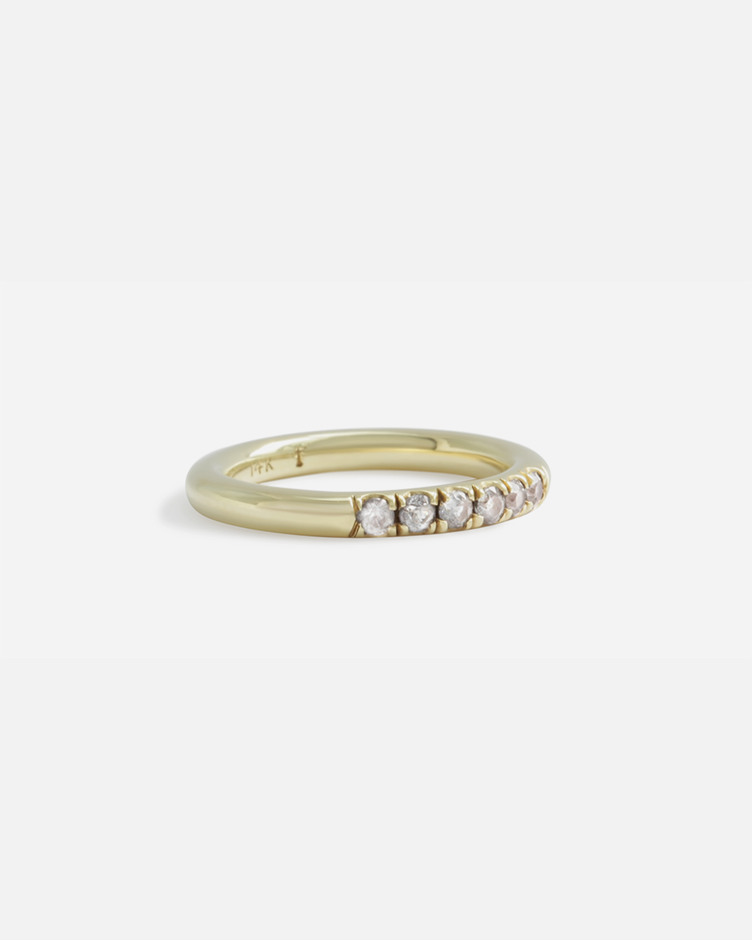Round Band / Pave 6 Grey Diamonds By fitzgerald jewelry