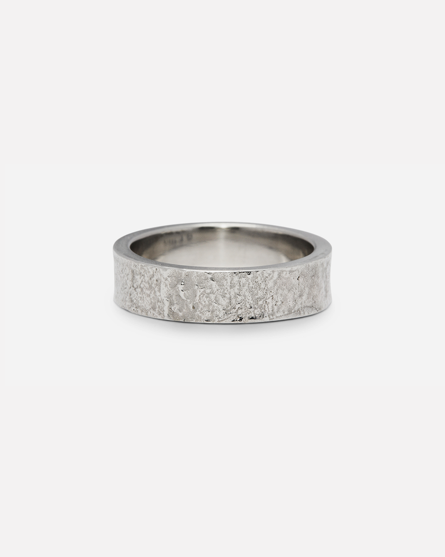 Flat Band / 6mm Reticulated By fitzgerald jewelry in WEDDING Category