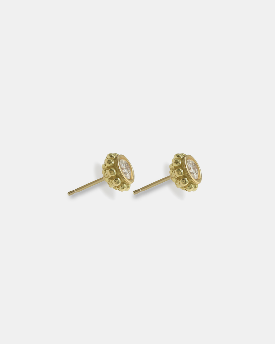 Skull Stud Earrings / White Diamonds By fitzgerald jewelry in earrings Category