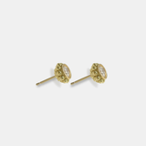 Skull Stud Earrings / White Diamonds By fitzgerald jewelry in earrings Category