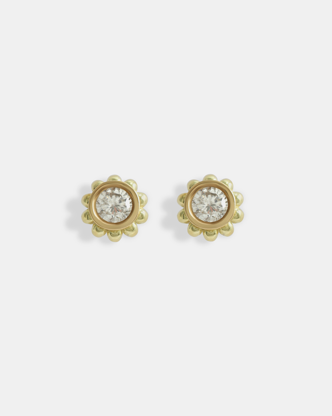 Skull Stud Earrings / White Diamonds By fitzgerald jewelry in earrings Category