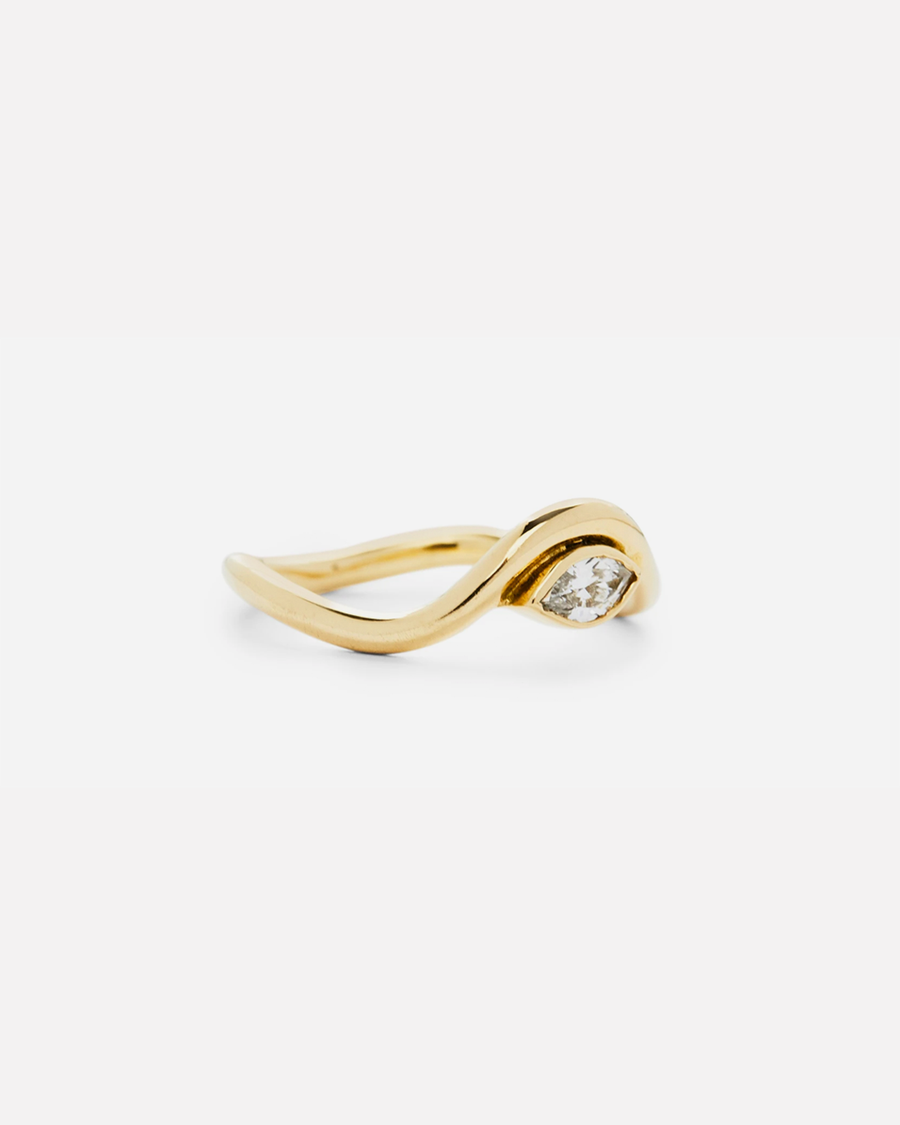 Flow / White Diamond Ring By Casual Seance in ENGAGEMENT Category