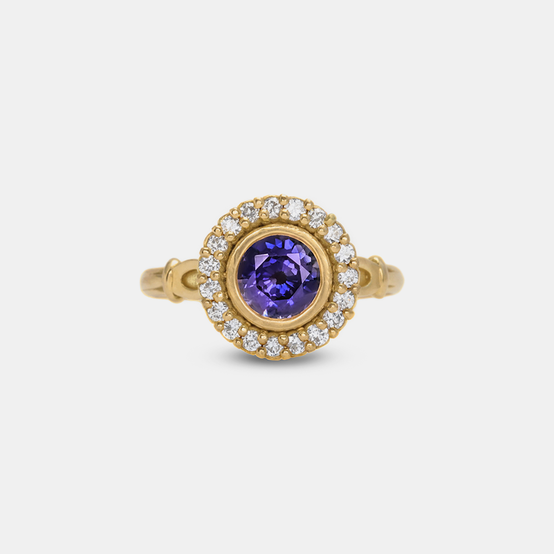 Skull Halo / Purple Sapphire By fitzgerald jewelry