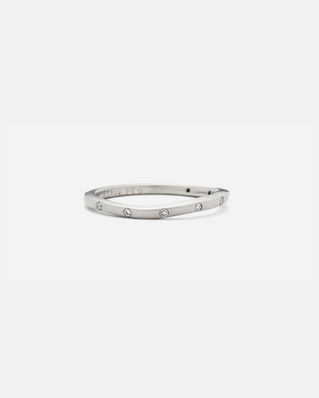 Wave Band / Flush 8 Diamonds By fitzgerald jewelry