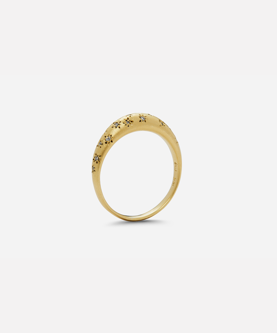 Moon Band / Star Set Diamonds By Hiroyo