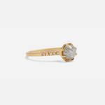 Pave 8 Octagon / Salt + Pepper Diamond + Yellow Gold By fitzgerald jewelry