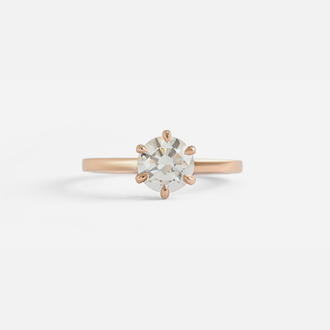 Wei / 6-Prong White Round By fitzgerald jewelry in ENGAGEMENT Category