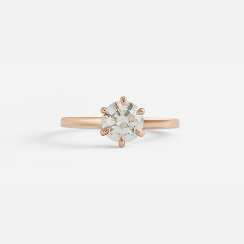 Wei / 6-Prong White Round By fitzgerald jewelry in ENGAGEMENT Category