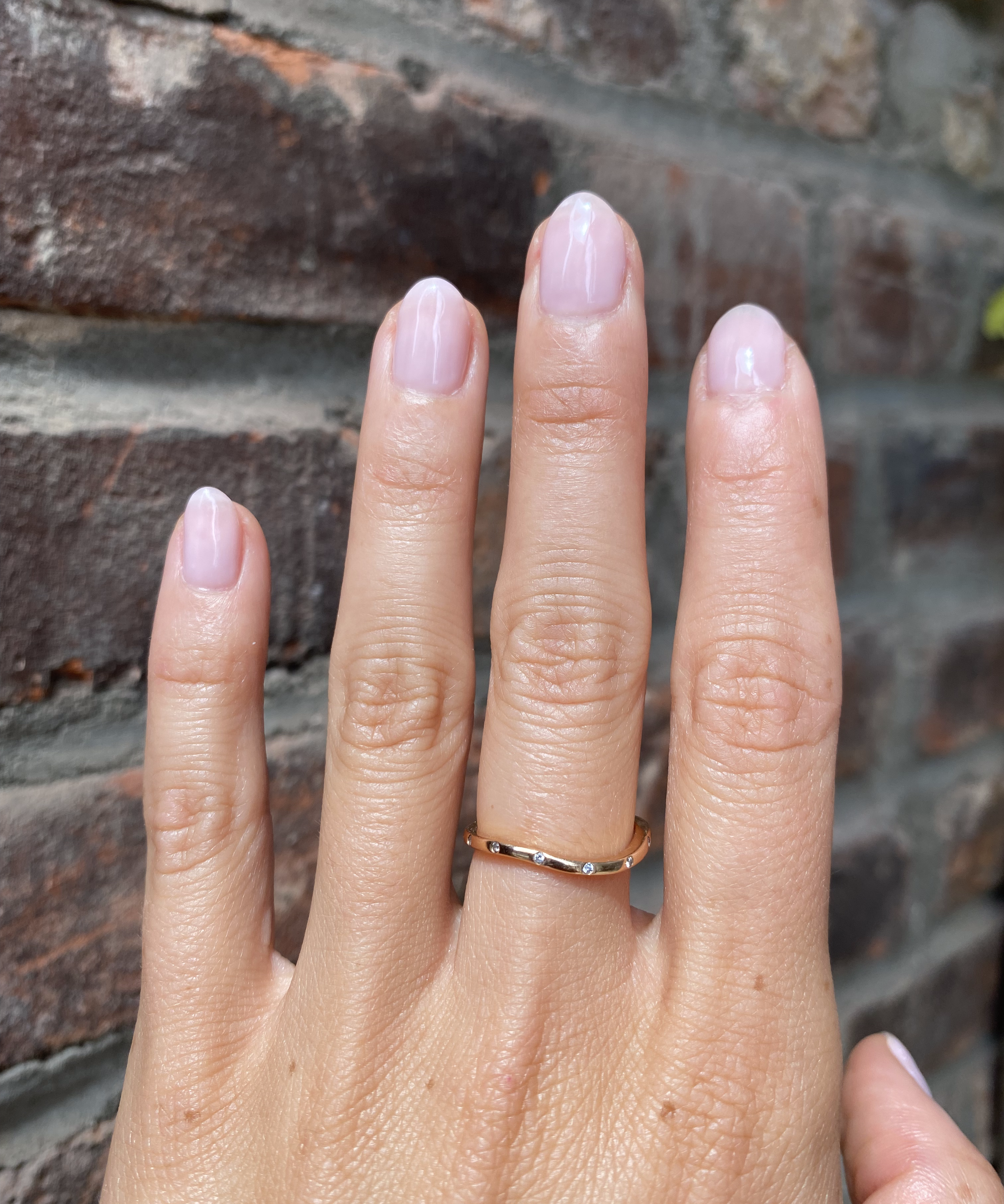 Wave Band / Flush 8 Diamonds By fitzgerald jewelry