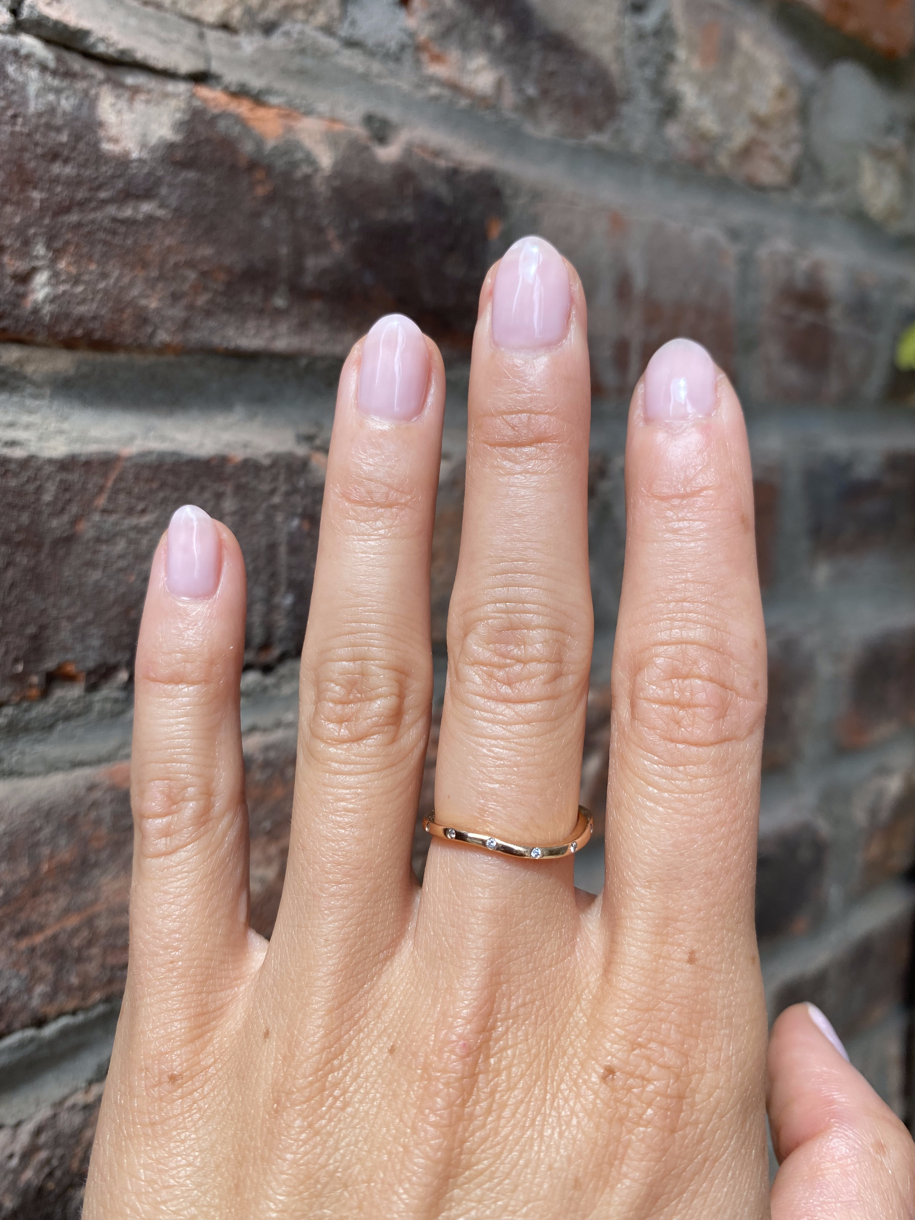 Wave Band / Flush 8 Diamonds By fitzgerald jewelry