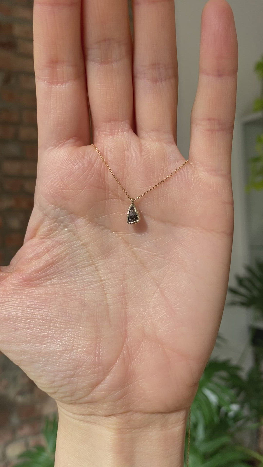 Dark Grey Flat Diamond / Pendant