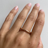 Round Band / 3.25mm Reticulated Ready To Ship 14K Rose Gold Florentine in Size 8.25 By fitzgerald jewelry in WEDDING Category