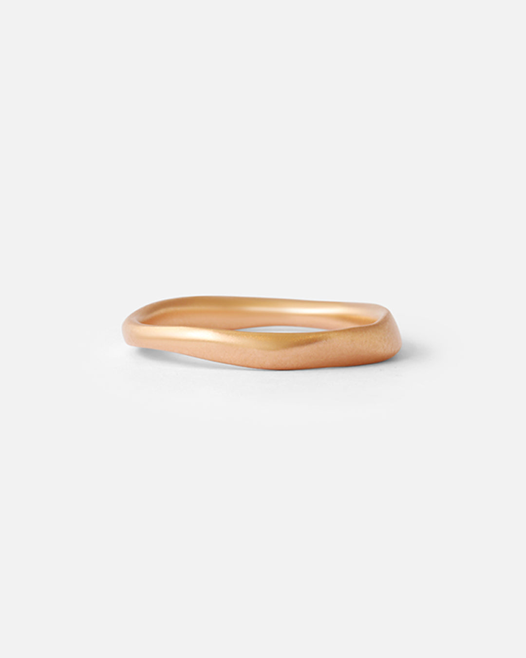 Pebble S / Band Ready To Ship 18k Pink Gold with Sandblasted Finish 6.5 By Hiroyo in Wedding Bands Category