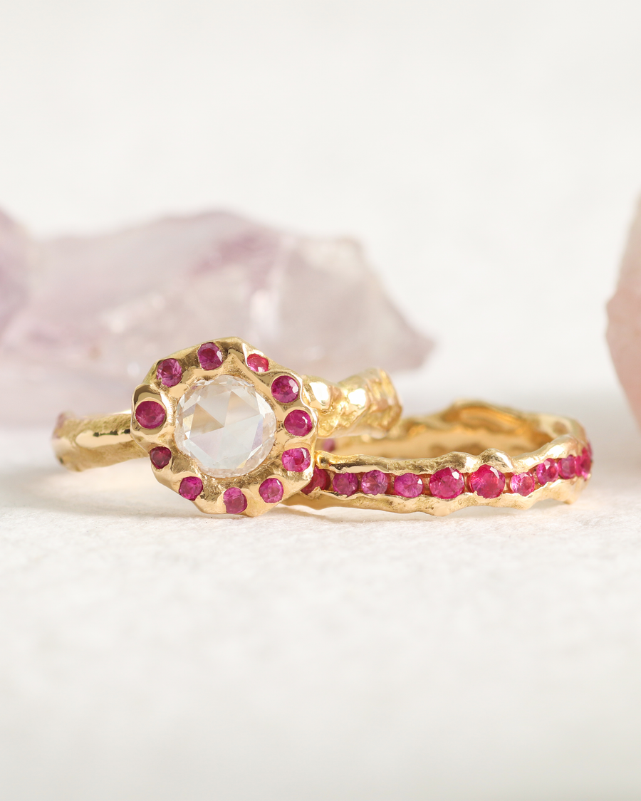 Rose Cut and Ruby / Ring By Rigby Leigh in rings Category