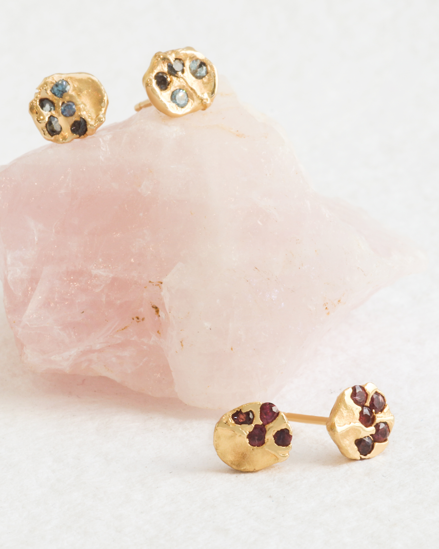 Pool / Ruby Studs By Rigby Leigh in earrings Category