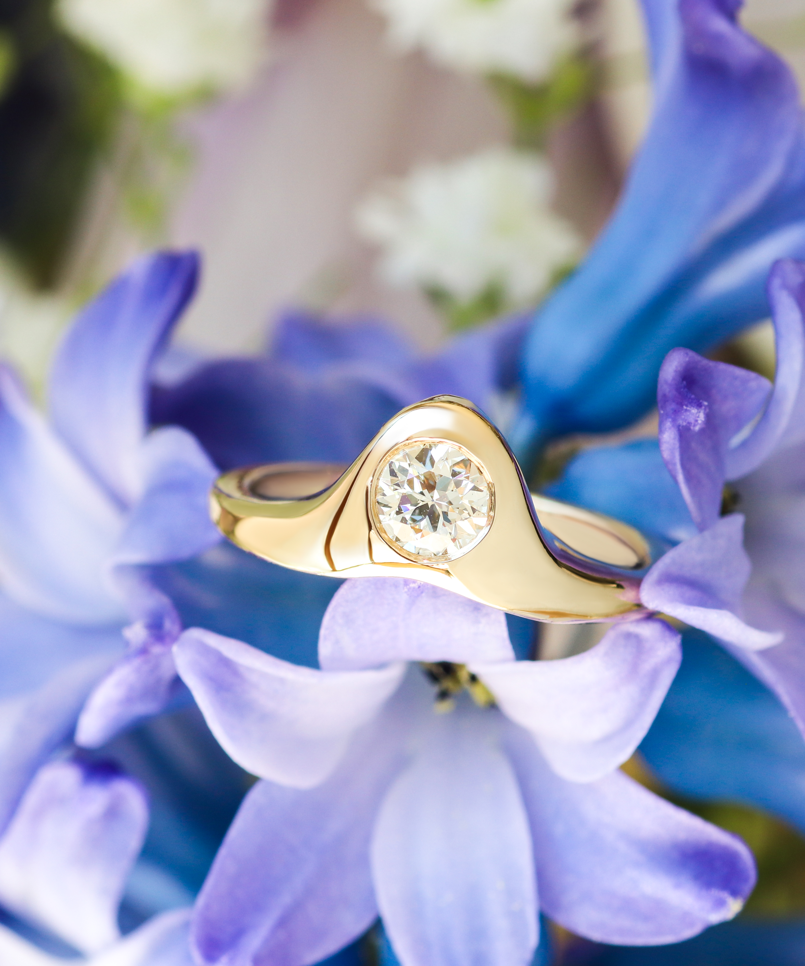 Bezel Set / Diamond Ring By Nishi