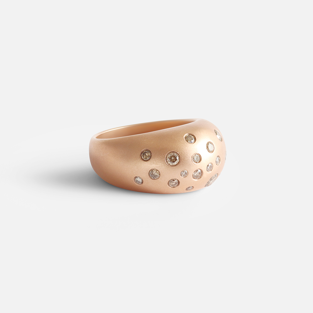 Dome / Multi-Diamond Ring By Hiroyo