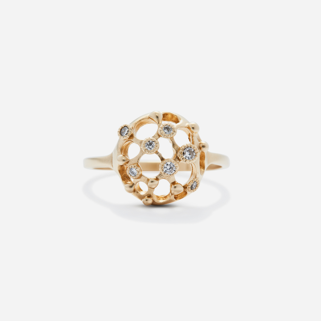 Melee 54 / White Diamond Ring By Hiroyo in rings Category