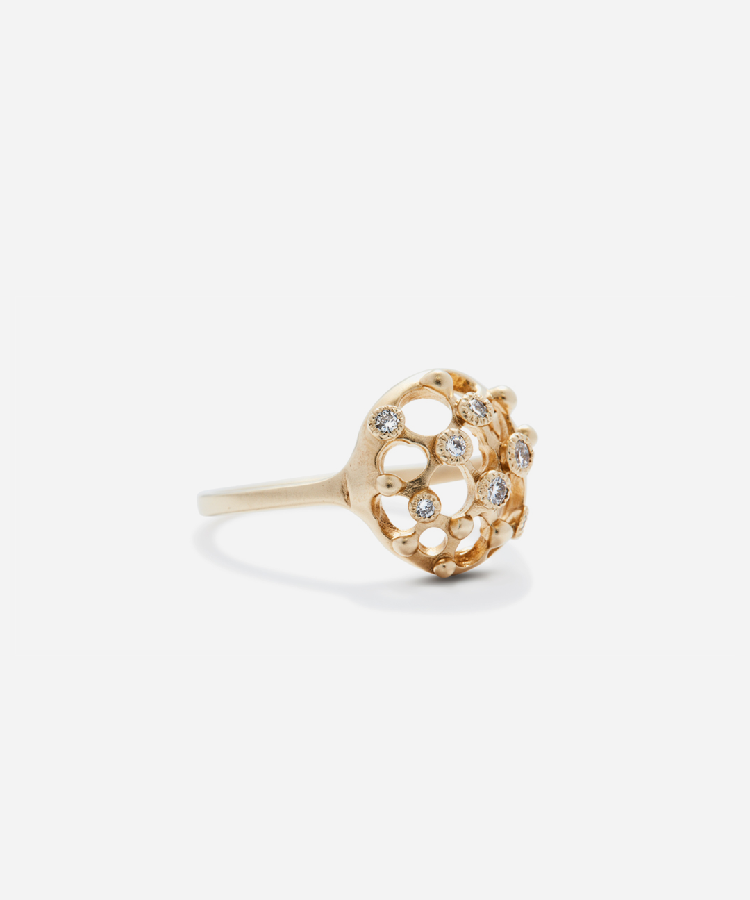 Melee 54 / White Diamond Ring By Hiroyo