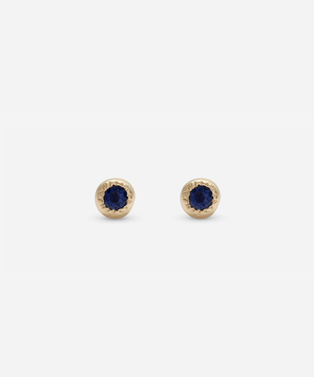 Melee Ball / Sapphire Studs By Hiroyo
