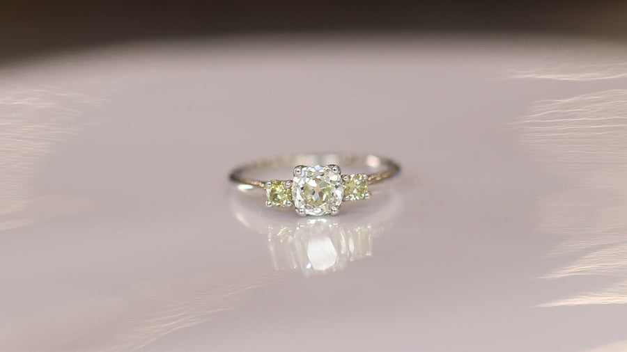 3 Wishes / White & Yellow Diamond Ring