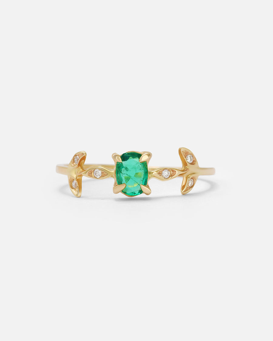 Emerald + Diamond / Ring By Akiko in rings Category