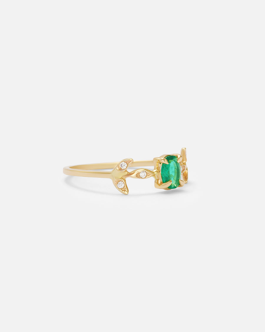 Emerald + Diamond / Ring By Akiko in rings Category