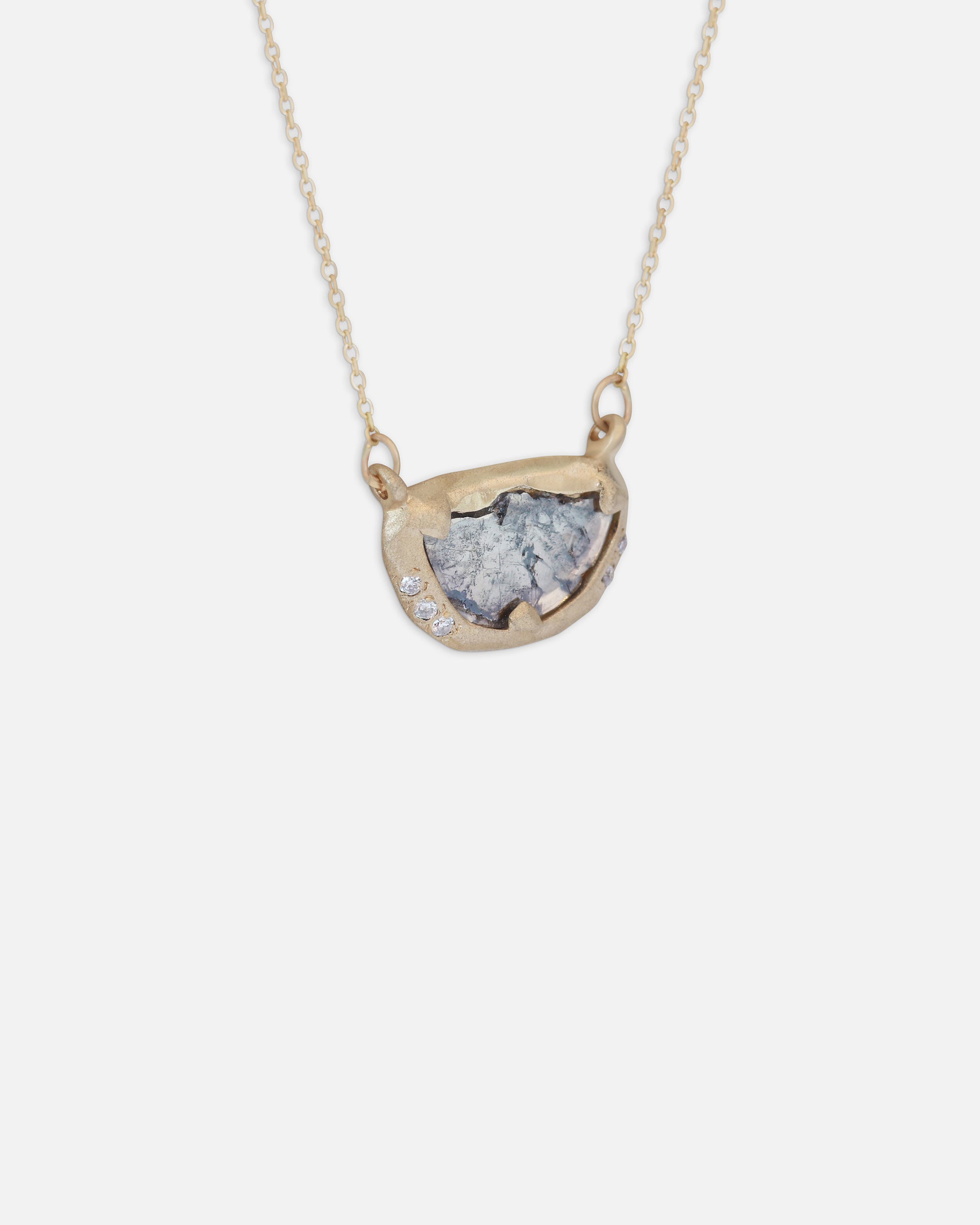 Salt and Pepper Sliced Diamond / Pendant By Ariko