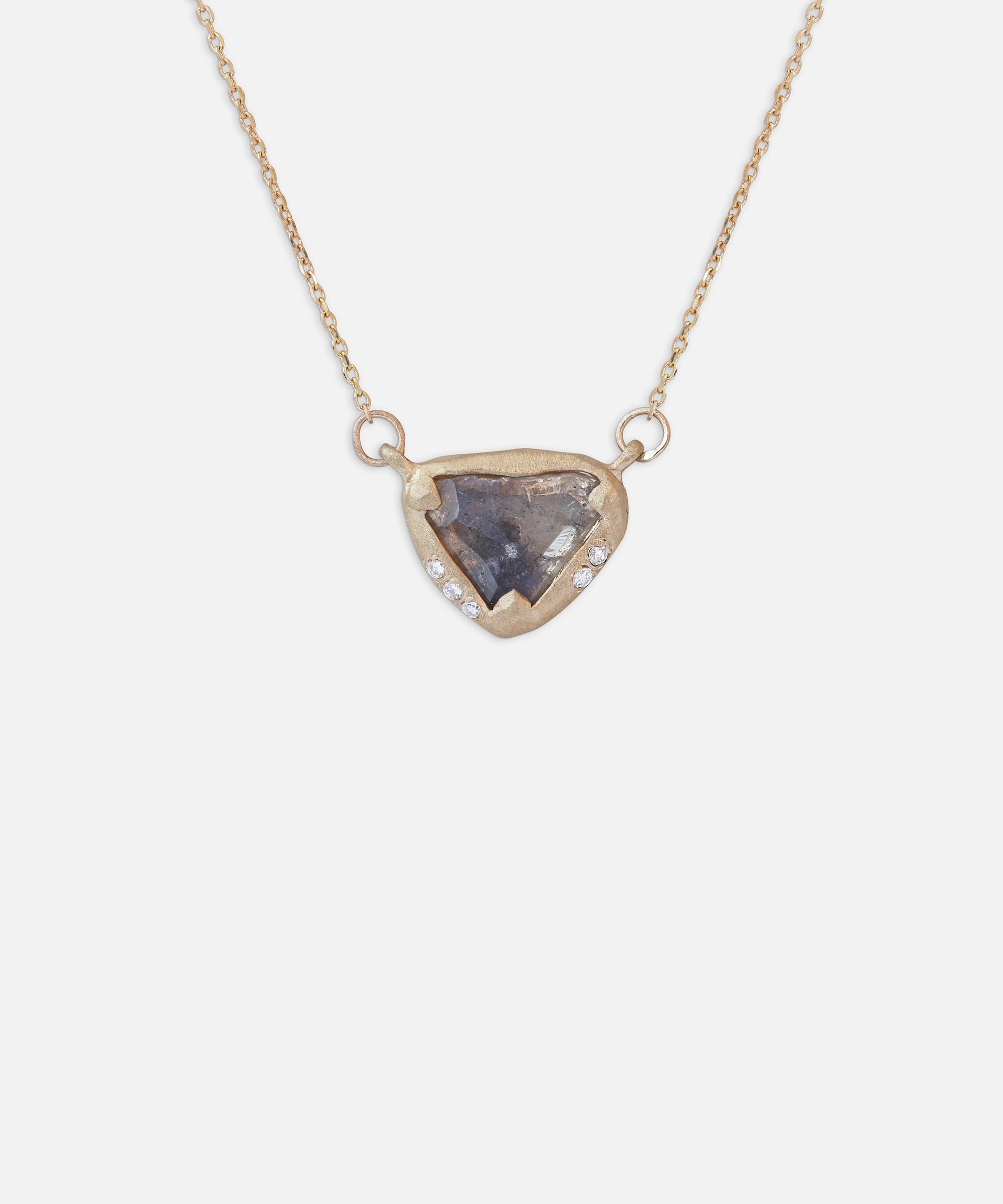 Dark Grey and White Sliced Diamond / Pendant By Ariko