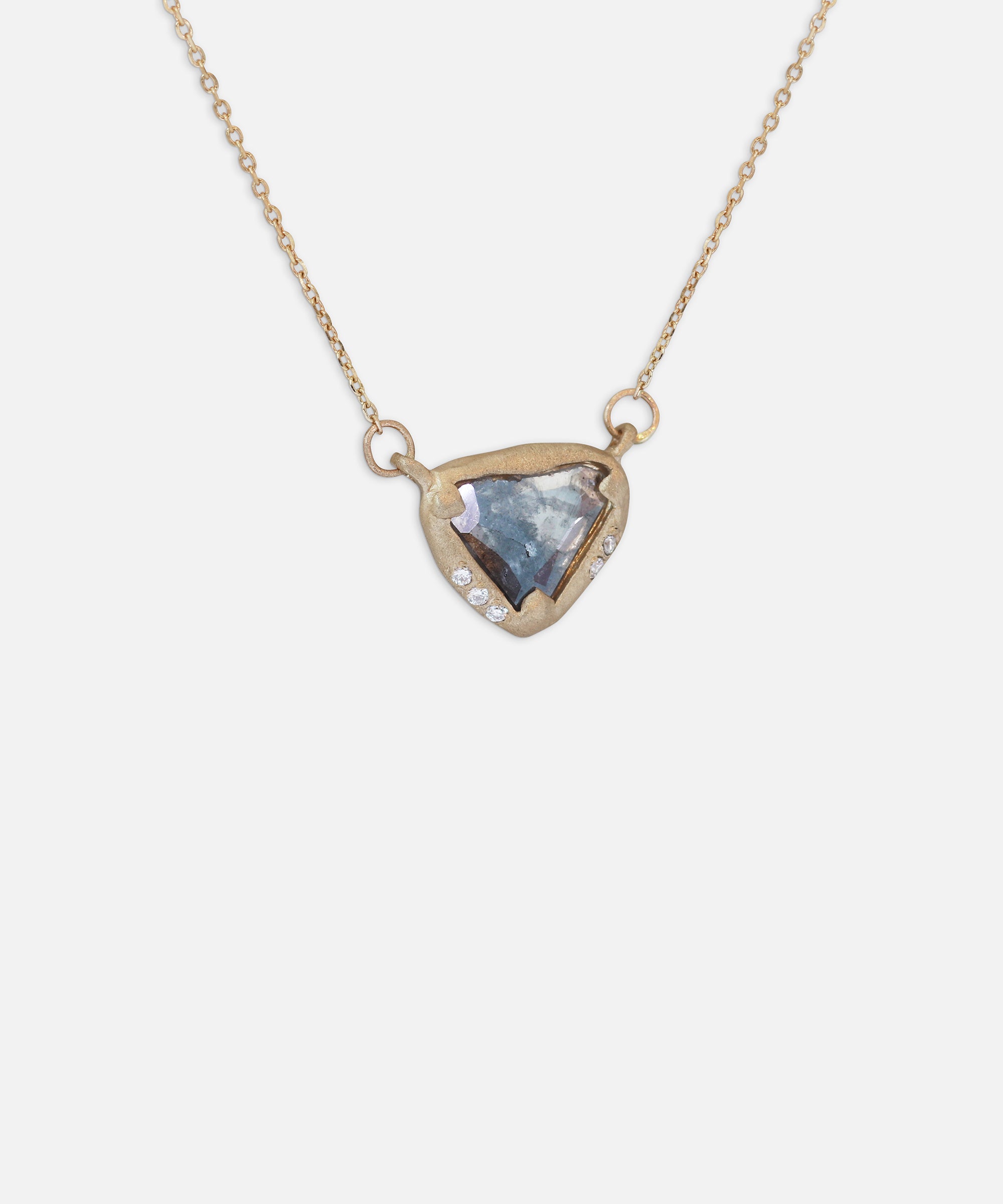 Dark Grey and White Sliced Diamond / Pendant By Ariko