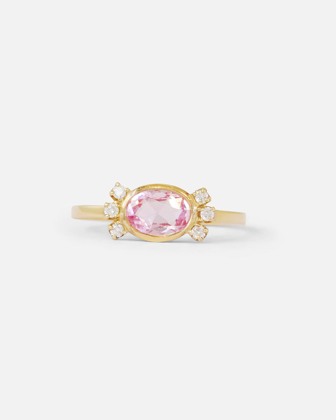 Pink Oval Sapphire / Ring By Akiko in ENGAGEMENT Category