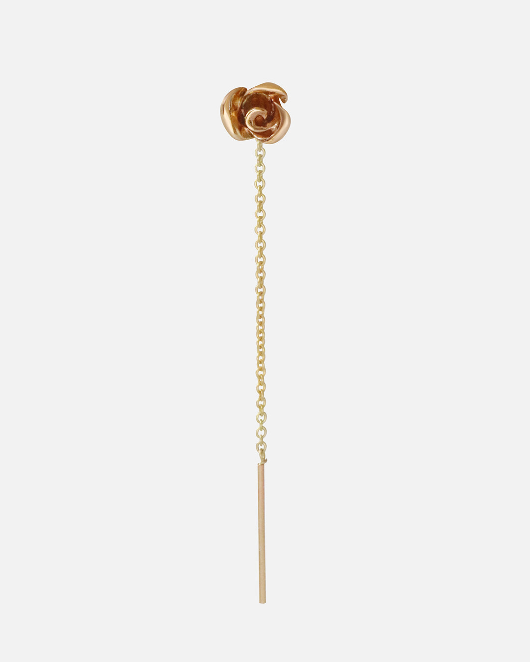 Single Earring / Rose & Chain By Akiko in earrings Category