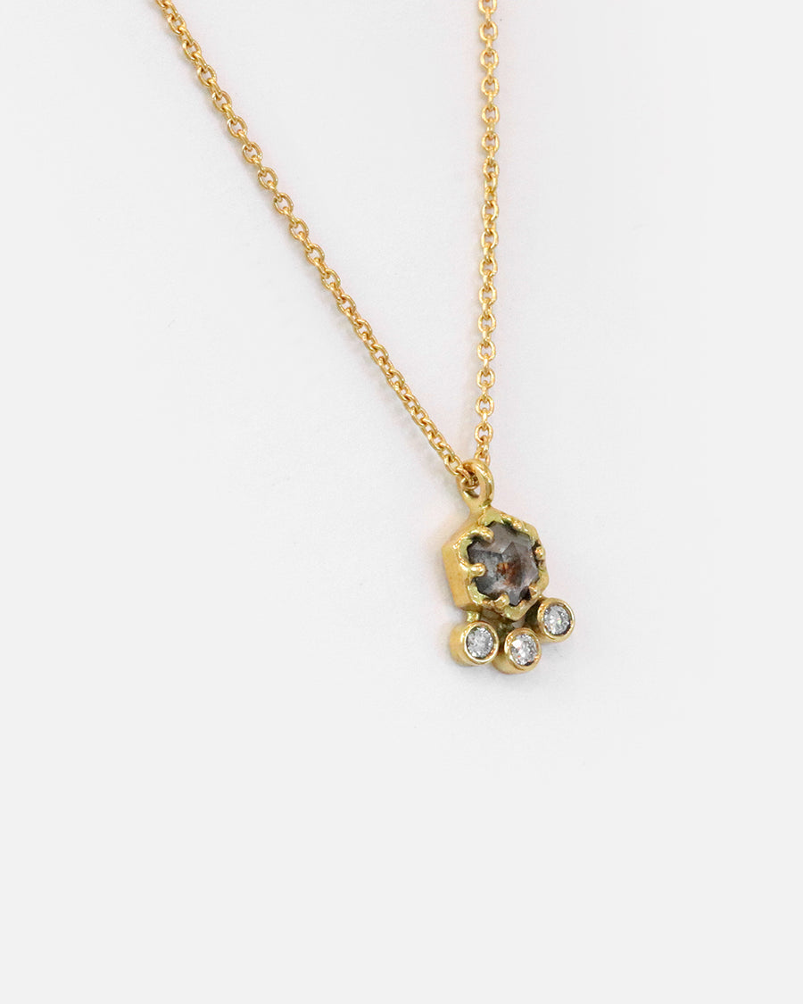 Rose Cut Hexagon Diamond / Pendant By Akiko in pendants Category