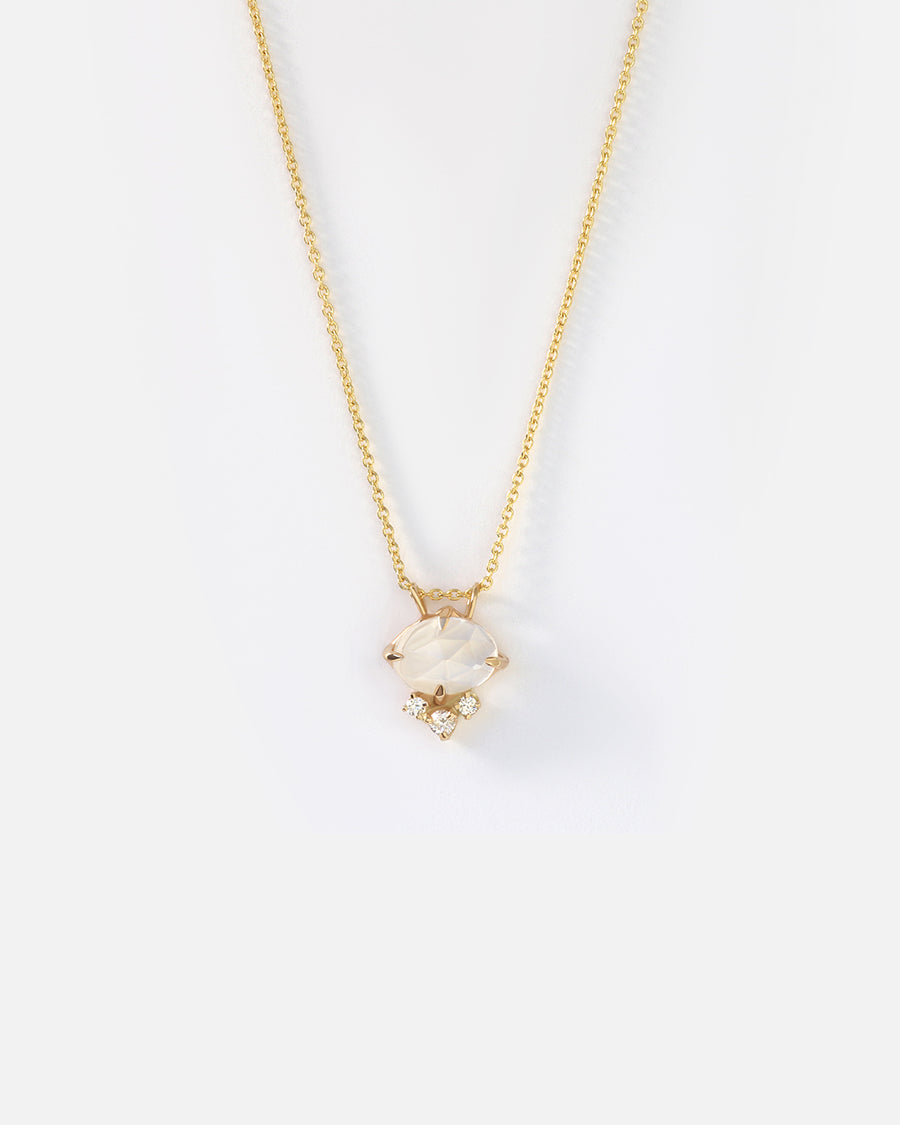 Rose Cut Moonstone / Necklace By Akiko in pendants Category