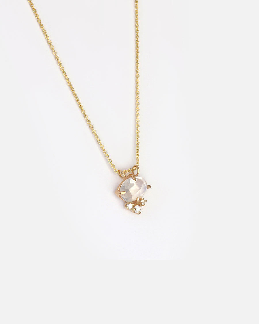 Rose Cut Moonstone / Necklace By Akiko in pendants Category