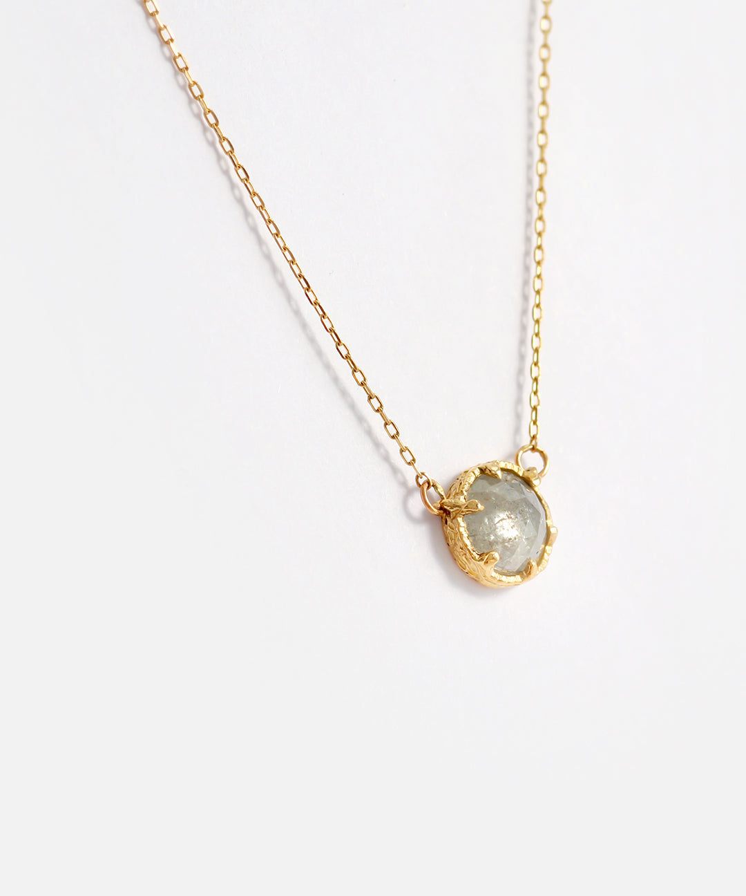 Rose Cut Grey Diamond / Pendant By Ariko