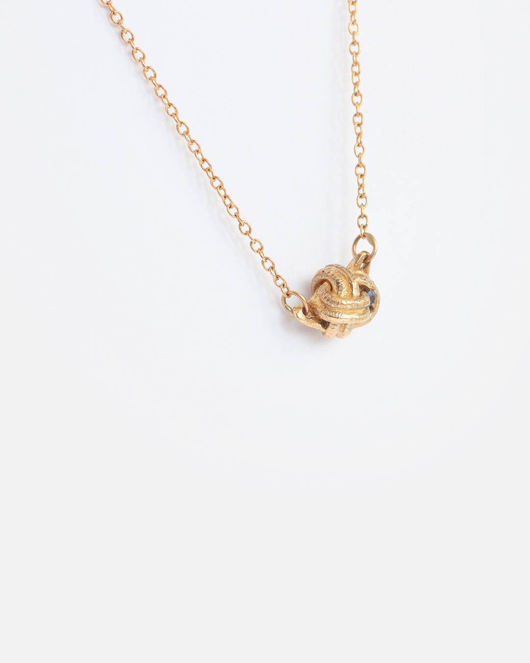 Blue Sapphire Knot / Pendant By Ariko in pendants Category