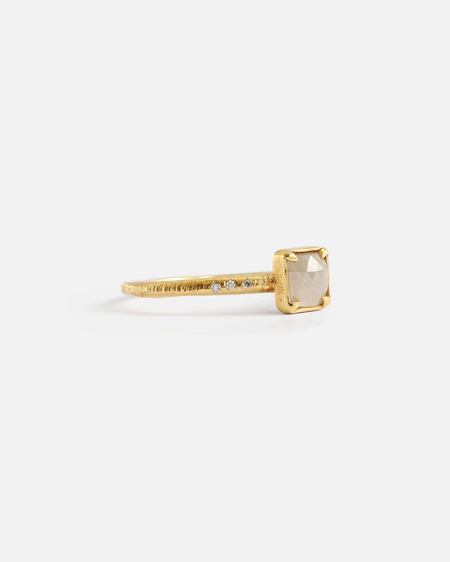 Rose Cut Grey Diamond / Ring By Ariko in ENGAGEMENT Category