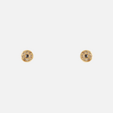 White & Black Diamond Disk / Yellow Studs By Ariko in earrings Category