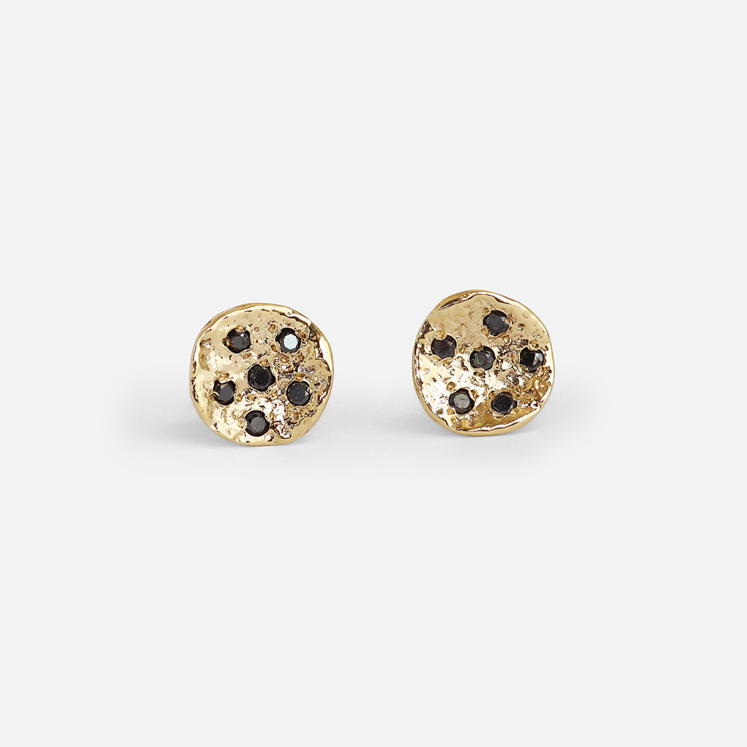 Black Diamond Disc / Studs By Ariko