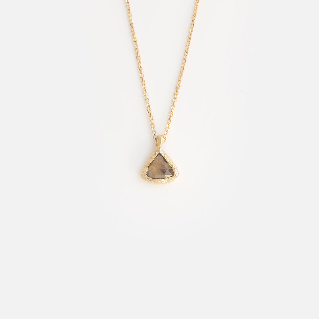 Flat Brown Diamond Necklace By Ariko